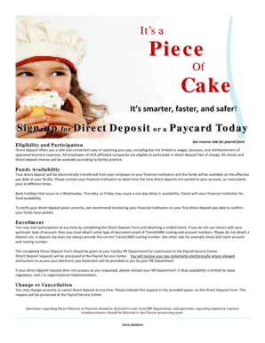 Direct Deposit Form