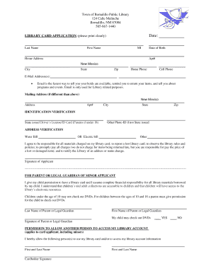 Library Card Application