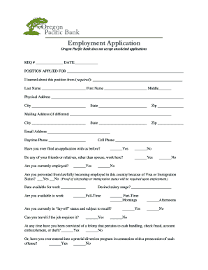 Employment Application Form