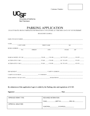 UCSF Parking Application