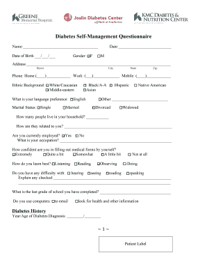 Diabetes Self-Management Questionnaire