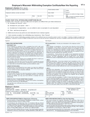 Wisconsin Withholding Exemption Certificate