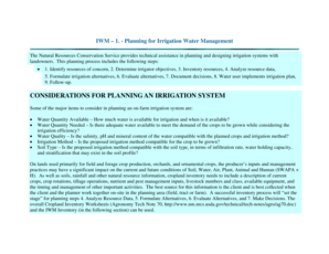 Irrigation Water Management Planning Guide