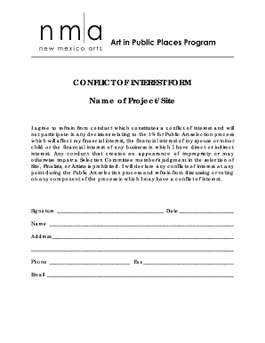 Conflict of Interest Form