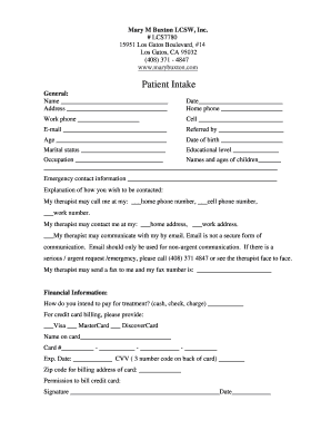 Patient Intake Form