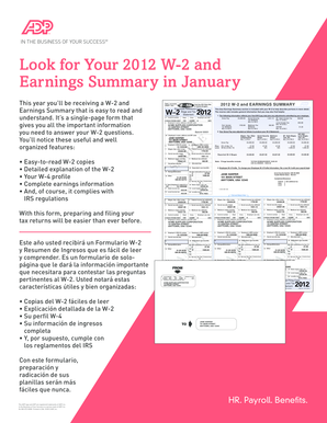 2012 W-2 Wage and Tax Statement