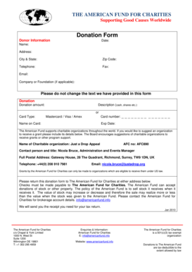 The American Fund for Charities Donation Form