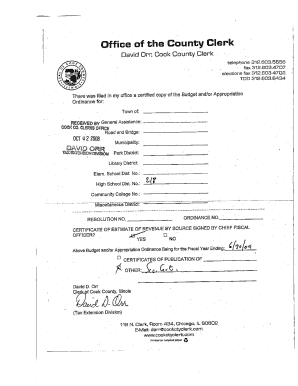 Illinois School District Budget Form