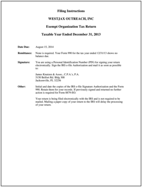 Form 990 Exempt Organization Tax Return