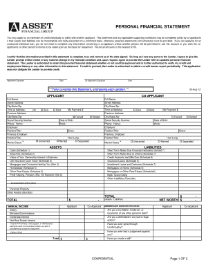 Personal Financial Statement