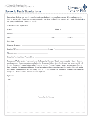 Electronic Funds Transfer Form