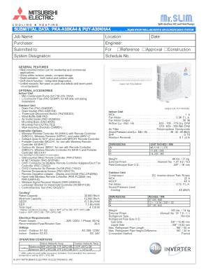 Air Conditioning System Submittal Form