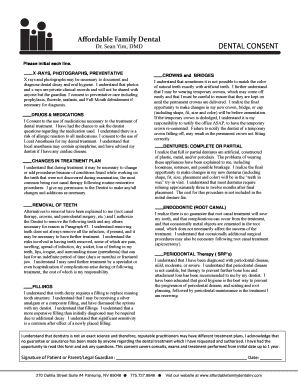 Dental Consent Form