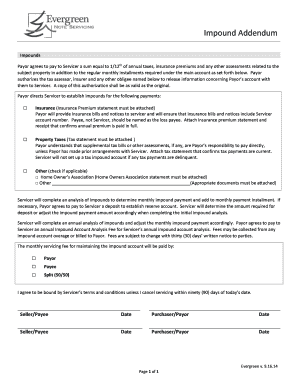 Impound Addendum Agreement