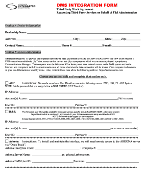 Third Party Work Agreement