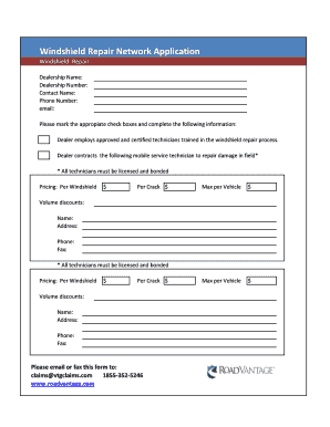 Windshield Repair Network Application