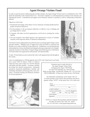 Agent Orange Victims Fund Donation Form
