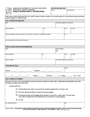 Missouri Public Water Supply Notification