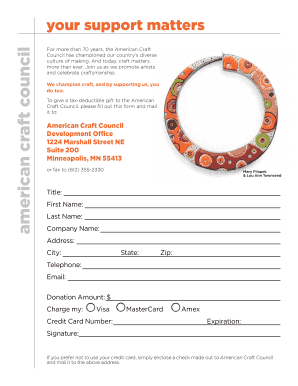 American Craft Council Donation Form