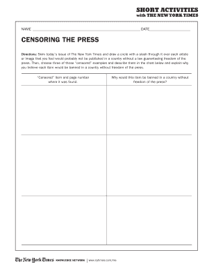 Censoring the Press Activity