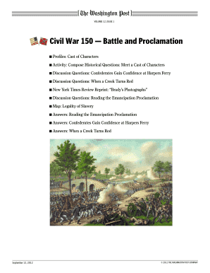 Civil War Education Activity Sheet