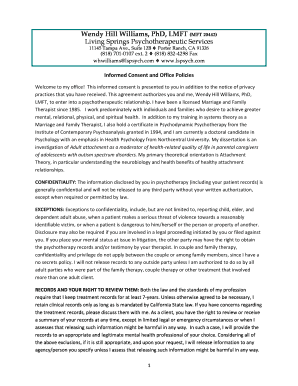 Informed Consent and Office Policies