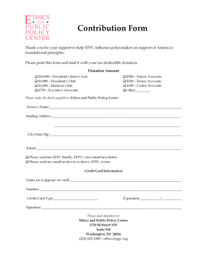Donation Contribution Form
