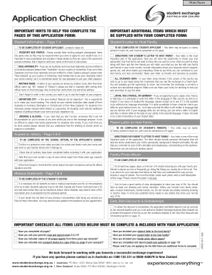 Student Exchange Application Form