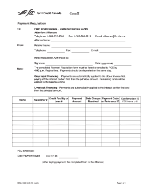 Payment Requisition Form