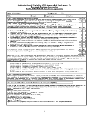 Authorization of Eligibility for Required Training