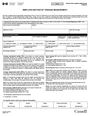 Form 4A Tonnage Measurement