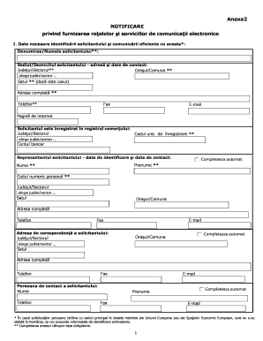 Romanian Electronic Communications Notification