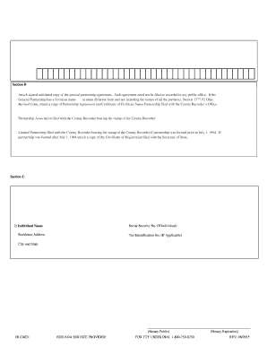 Ohio Partnership Disclosure Form