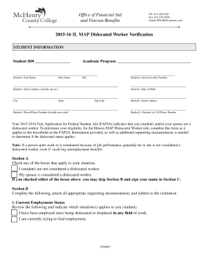 2015-16 IL MAP Dislocated Worker Verification