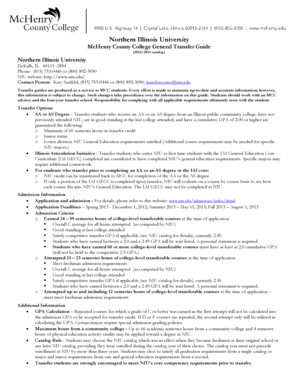 Northern Illinois University Transfer Guide