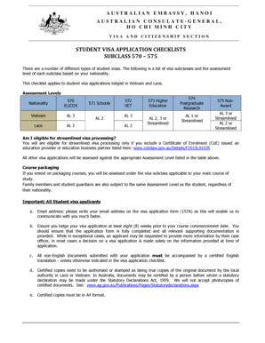 Australian Student Visa Application Checklist