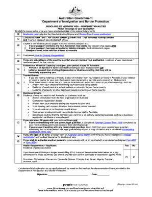 Subclass 600 Visitor Visa Application Checklist