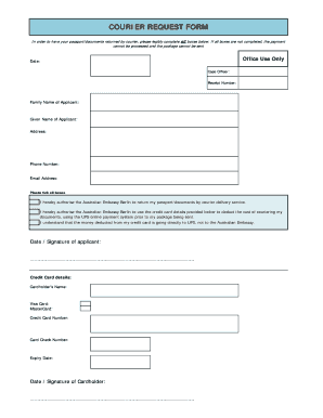 Courier Request Form