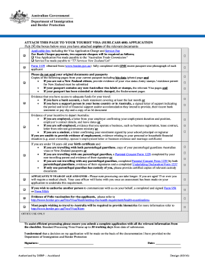 Tourist Visa Application Checklist