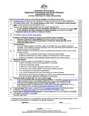 Australian Subclass 600 Visitor Visa Application Checklist