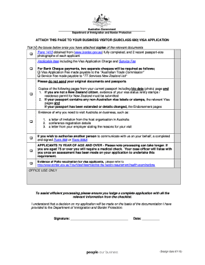 Business Visitor Visa Application Checklist