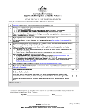 Australian Transit Visa Checklist