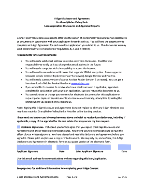 E-Sign Disclosure and Agreement