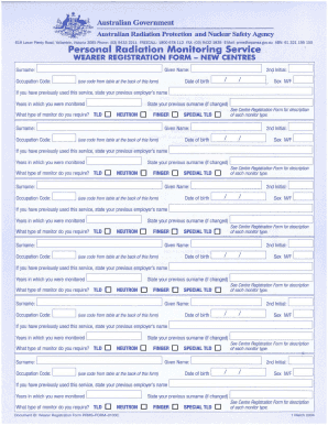 Wearer Registration Form