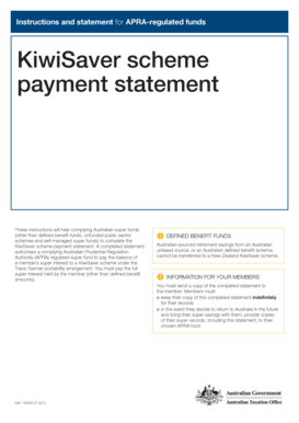 KiwiSaver Scheme Payment Statement