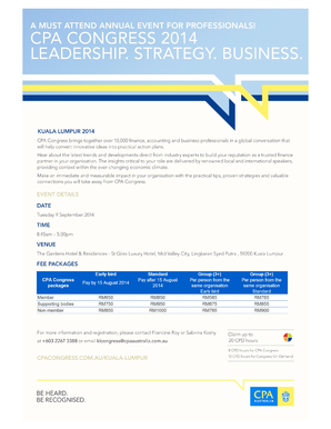 CPA Congress Registration Form