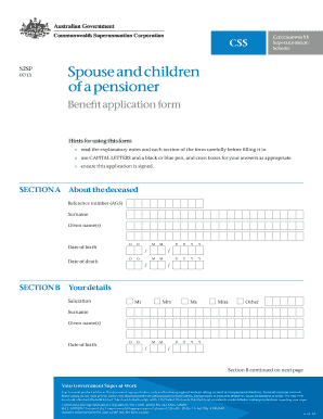 Spouse Benefit Application Form