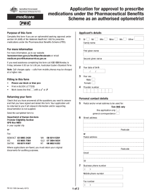 Application for PBS Prescription Approval