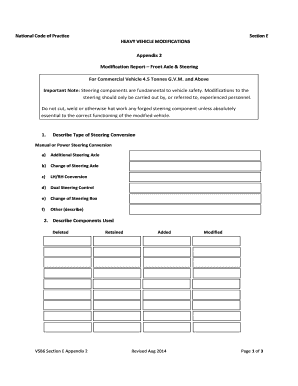 Heavy Vehicle Steering Modification Report