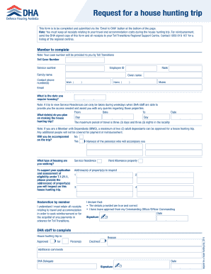 Request for a House Hunting Trip